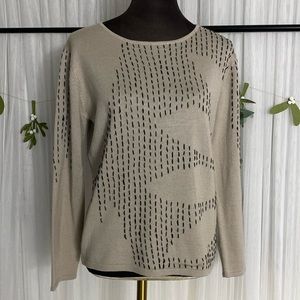 Animale pullover wool blend sweater ! Colour sand with black stitching Size M